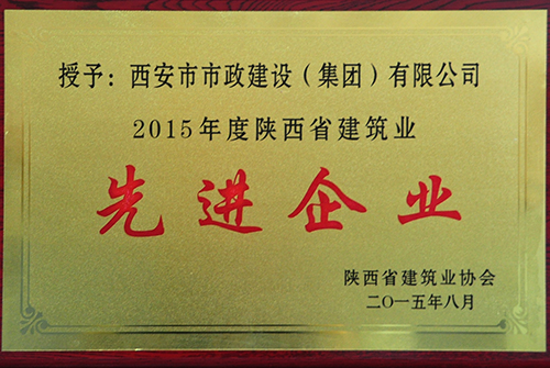 陕西省建筑业“先进企业”荣誉称号